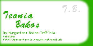teonia bakos business card